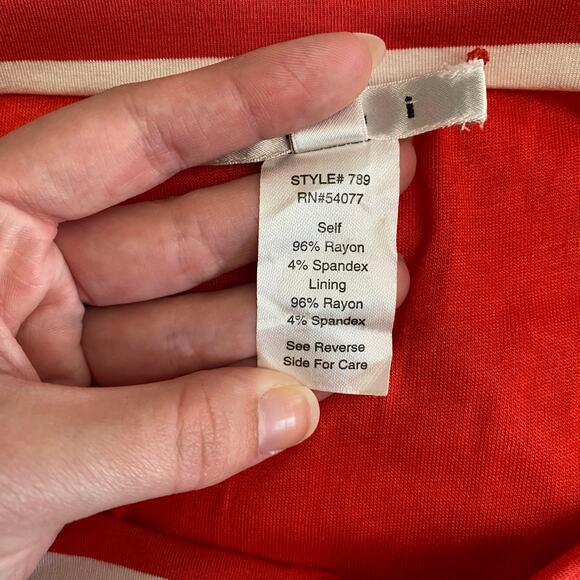 CAbi Blaine Striped Tube Top Size Medium‎ Red and White 709 Nautical - Picture 5 of 6